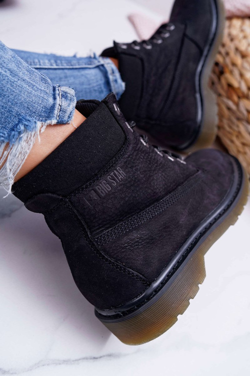 Damskie Botki Trapery Big Star Czarne EE274014