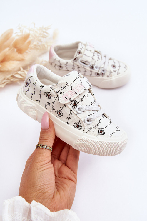 Dziecięce Materiałowe Trampki BIG STAR JJ374102 Białe