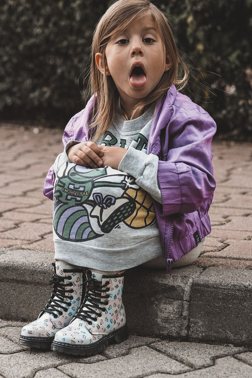 Dziecięce Botki Brokatowe We Wzory Wielokolorowe Reggie