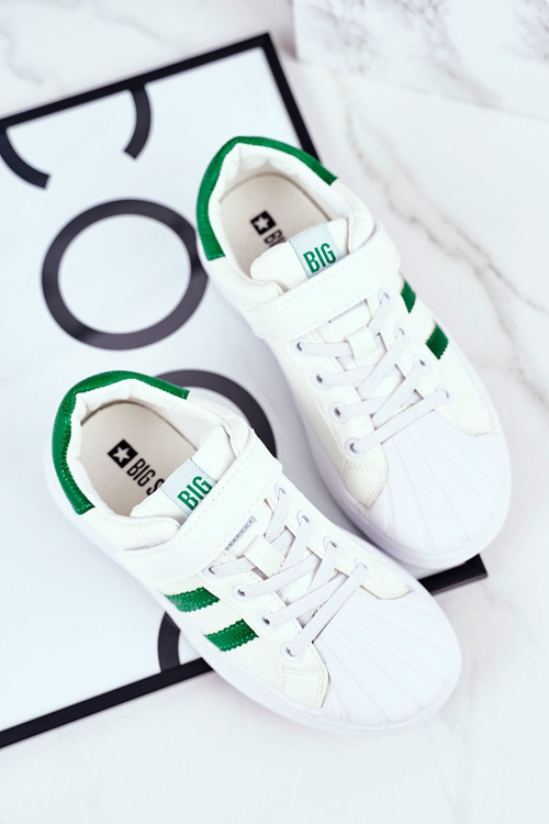 Sportowe Dziecięce Big Star Na Rzepy Białe GG374019