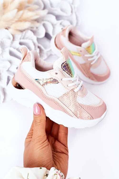 Dziecięce Sportowe Buty Sneakersy Różowe Game Time