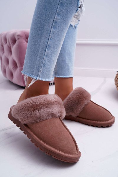 Damskie Klapki Papcie Khaki Mirendy