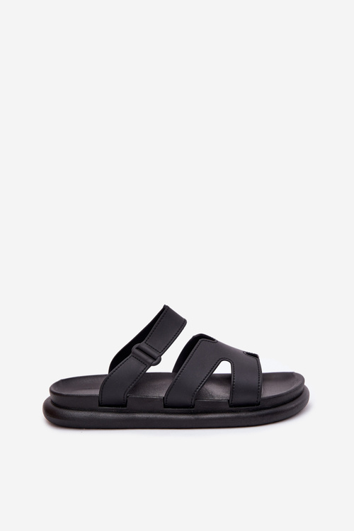 Gumowe Klapki Damskie Z Paskiem Czarne Tavirae