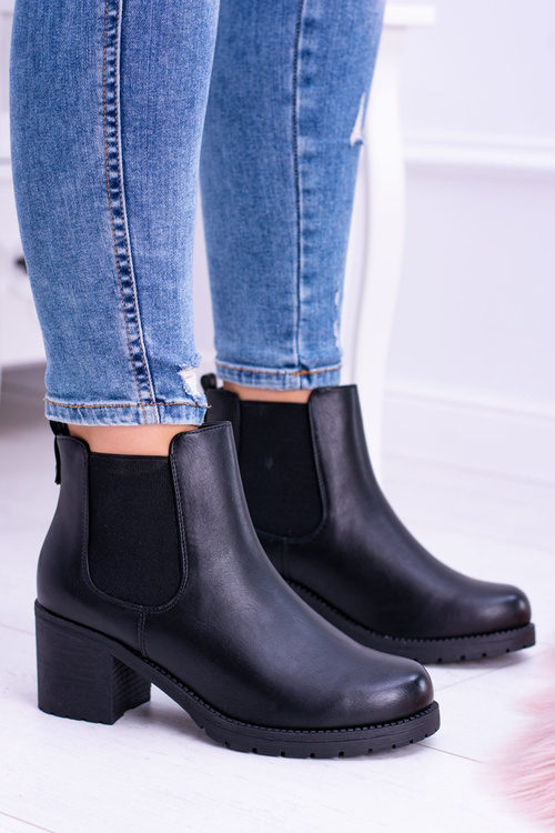 Sergio Leone Czarne Botki Na Słupku Tulso