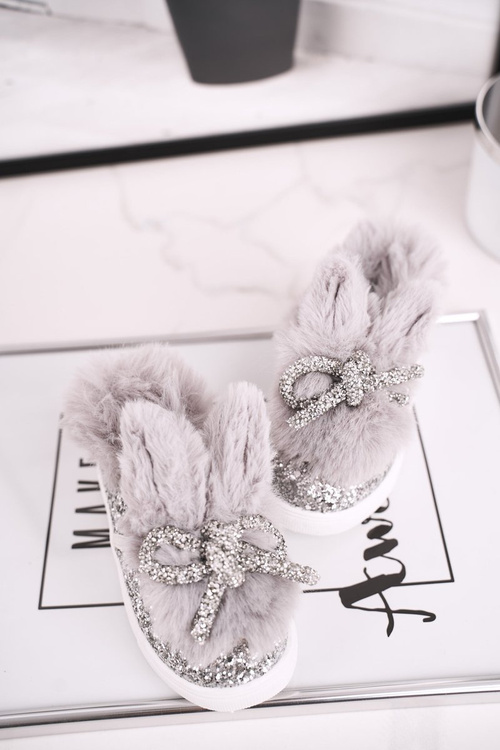 Dziecięce Trampki Ocieplane Szare Mumi