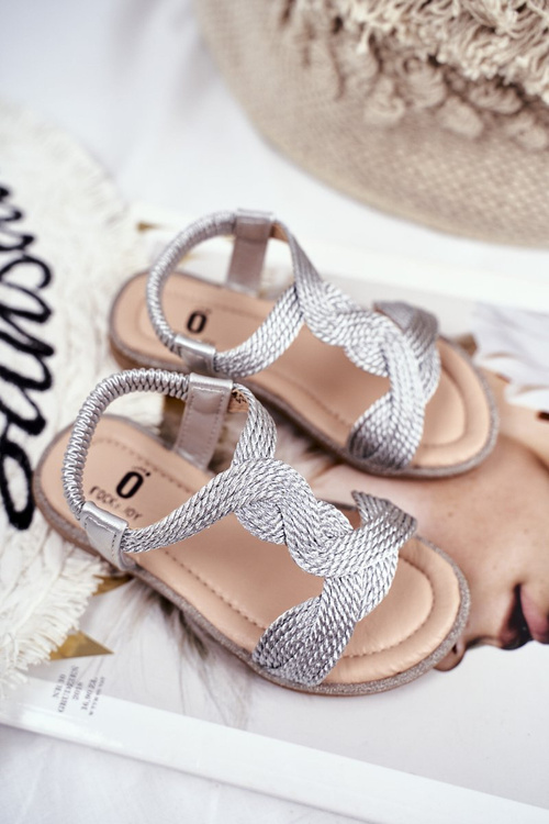 Dziecięce Sandały Srebrne Lamado