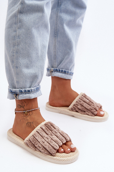 Damskie Klasyczne Kapcie Brązowe Rirovi