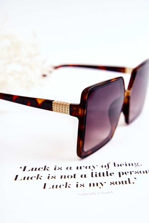 Damskie Okulary Kwadratowe Marmurkowe V130032 Brązowe