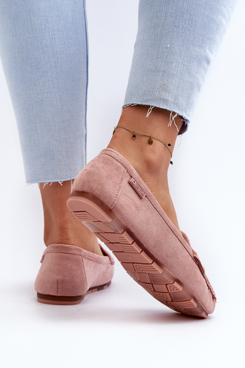 Mokasyny Damskie Eko Zamszowe Big Star NN274928 Memory Foam System Różowe