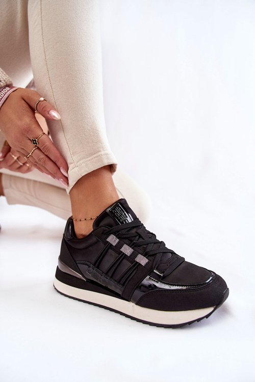 Damskie Modne Buty Sportowe Big Star KK274110 Czarne