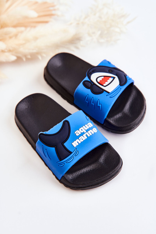 Lekkie Dziecięce Klapki Ciemnoniebieskie Sharky