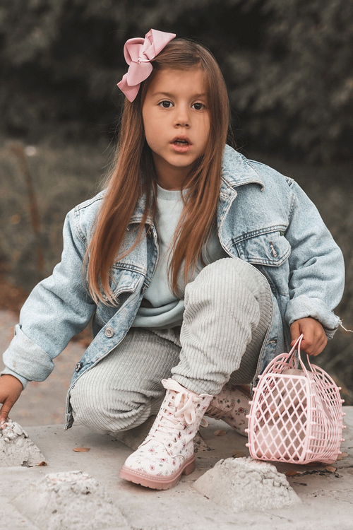 Ocieplane Botki Dziecięce Na Suwak Różowe Dolida