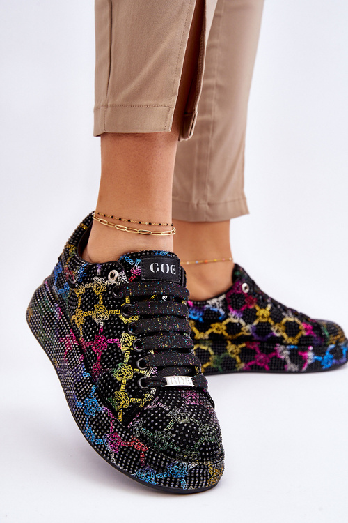 Damskie Buty Sportowe Z Dżetami GOE LL2N4010 Czarne