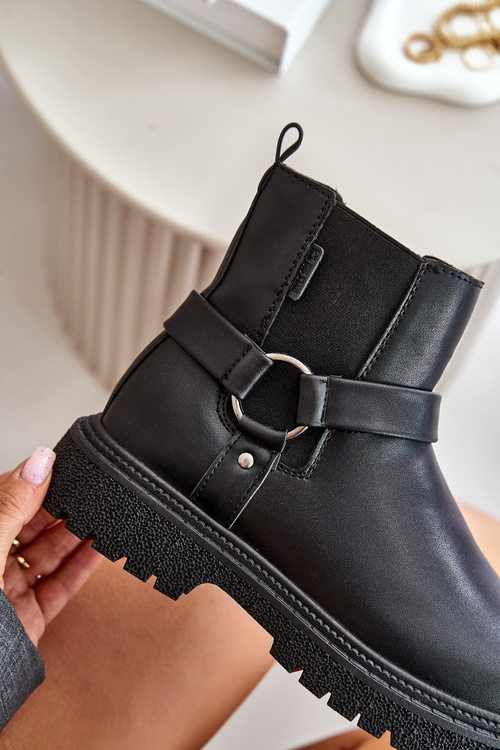 Botki Sztyblety Ocieplane Na Zamek Big Star OO274A128 Czarne