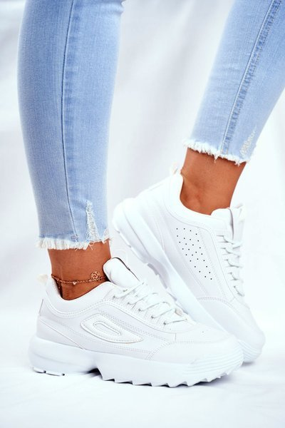 Sportowe Damskie Buty Białe Hover