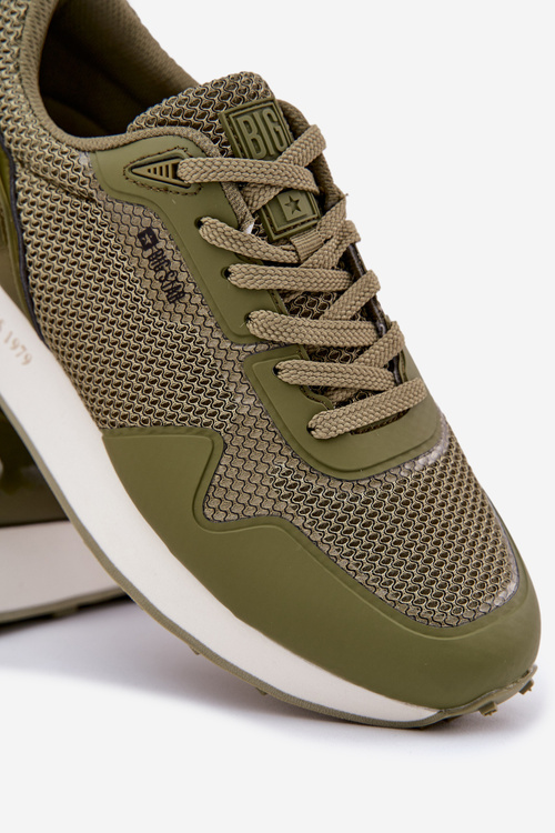 Sneakersy Męskie Na Platformie Big Star RR174360 Hi-Poly System Khaki
