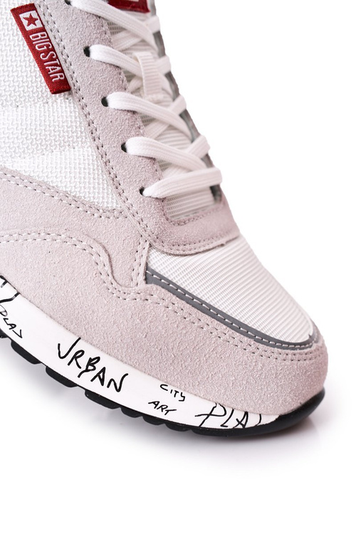 Męskie Sportowe Buty Memory Foam Big Star FF174208 Biało-Szare