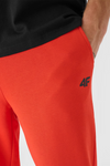 Męskie Spodnie Dresowe Joggery 4FWMM00TTROM0942-60S Czerwone
