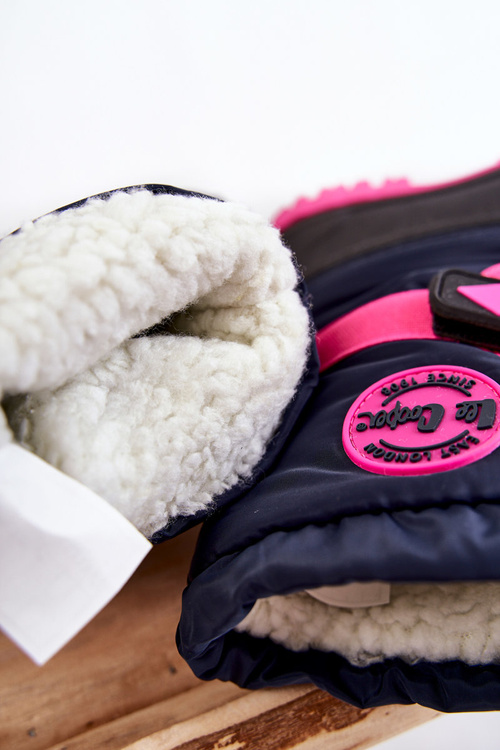 Dziecięce Ocieplane Śniegowce Lee Cooper LCJ-21-44-0522 Fuksja