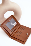 Damski Portfel Z Ekoskóry Brązowy Cudea