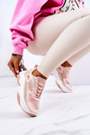 Sportowe Buty Sneakersy Różowe Retroque