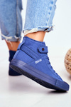 Damskie Wysokie Trampki Big Star FF274584 Niebieskie