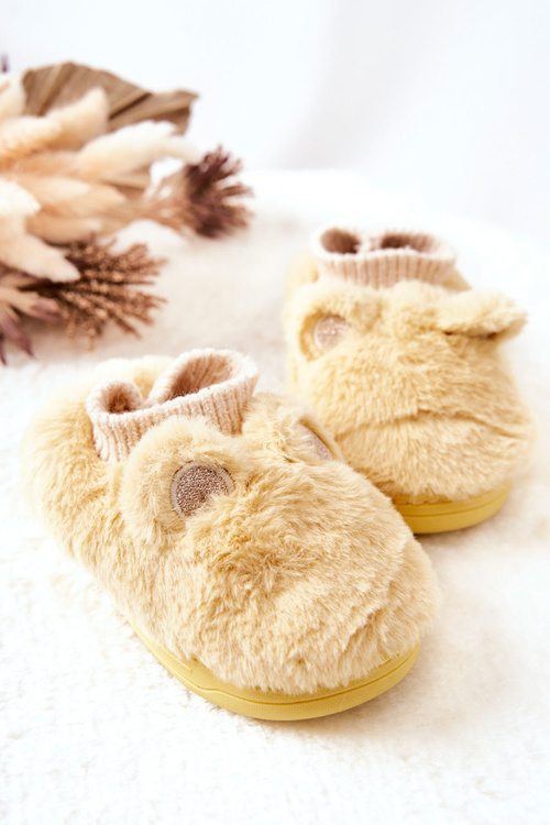 Papcie Ocieplane Ze Ściągaczem Żółte Dessi