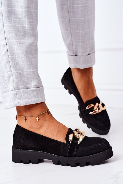 Zamszowe Mokasyny Lewski Shoes 3040 Czarne