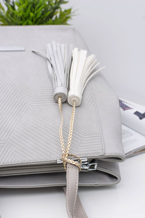 Damska Szara Torebka Shopper Worek Monnari