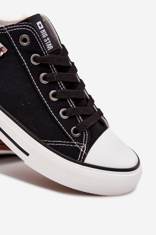 Trampki Męskie Niskie Materiałowe Big Star DD174504 Czarne