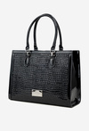 Lakierowana Torebka Z Tłoczonym Wzorem NOBO BAG6150-M20 Czarna