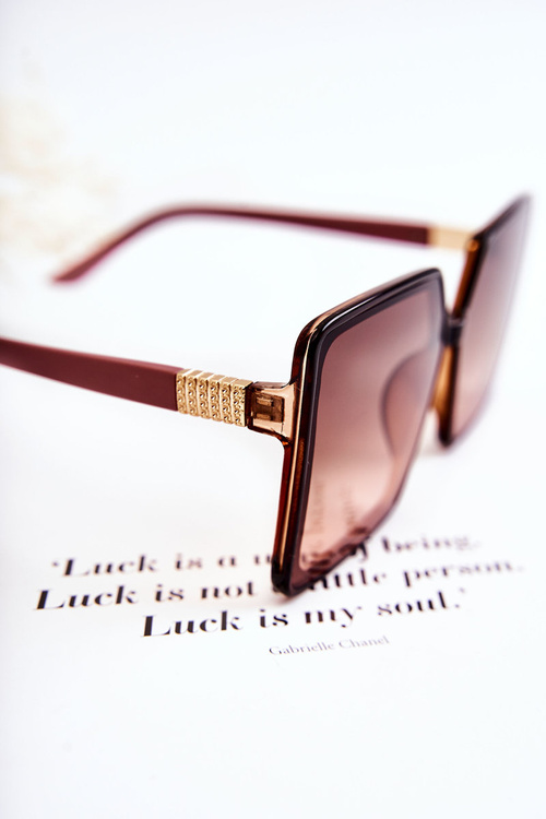 Damskie Okulary Kwadratowe V130032 Brązowo-Fioletowe