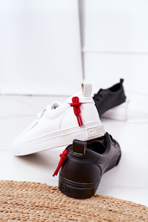 Damskie Skórzane Tenisówki BIG STAR GG274160 Białe