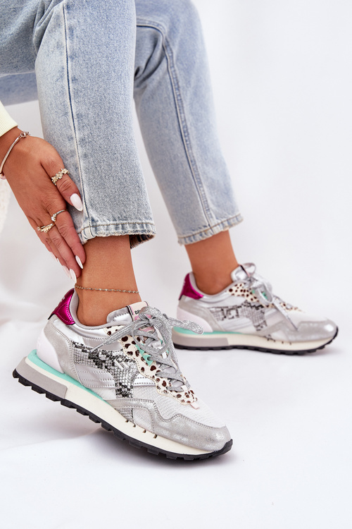 Sneakersy Buty Sportowe Damskie D.Franklin DFSH378006 Srebrne