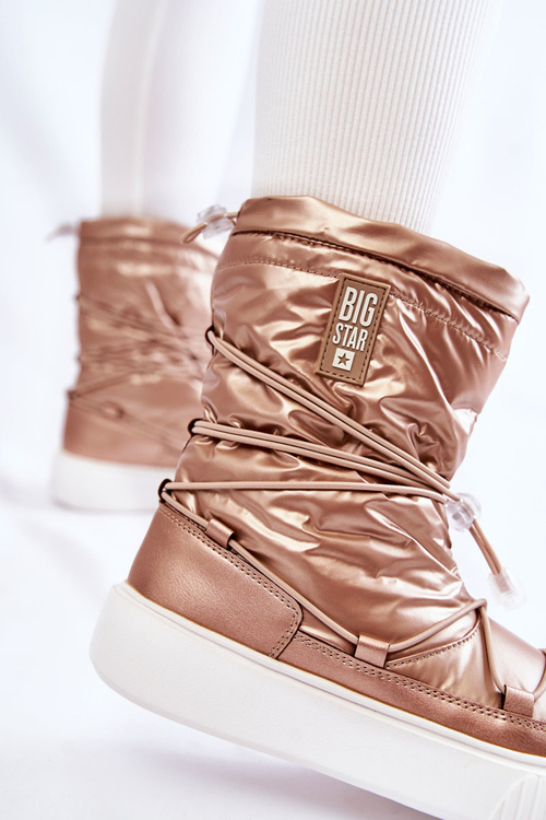 Damskie Ocieplane Śniegowce Big Star KK274194 Beżowe