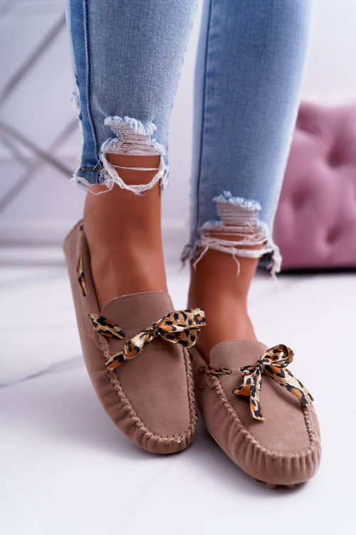 Mokasyny Damskie Lu Boo Wygodne Beżowe Plummy