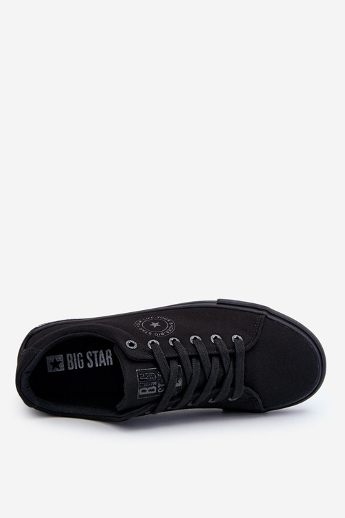 Męskie Niskie Materiałowe Trampki Big Star LL174078 Czarne