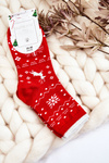Damskie Skarpety W Świąteczne Wzory Renifer Czerwone
