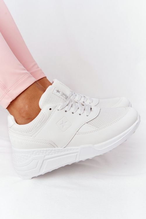 Damskie Sneakersy Na Koturnie Białe Avery