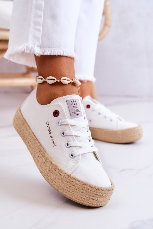 Buty Sportowe Espadryle Cross Jeans JJ2R4005C Białe