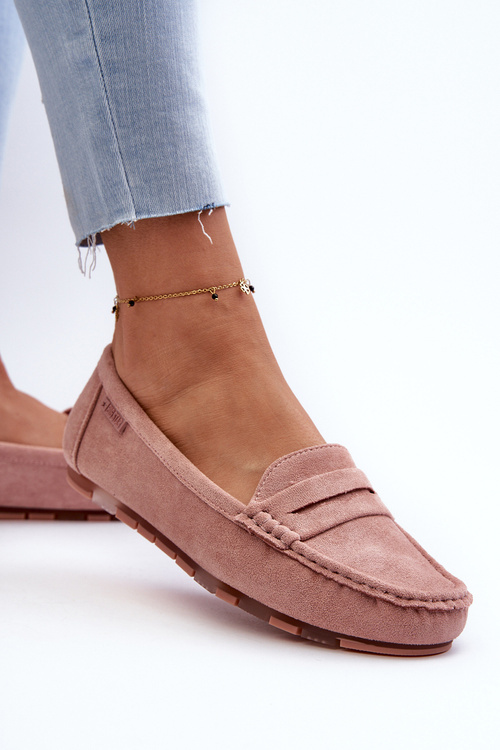 Mokasyny Damskie Eko Zamszowe Big Star NN274928 Memory Foam System Różowe