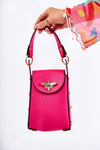 Mała Damska Torebka Z Ozdobą Fuksja Ellies