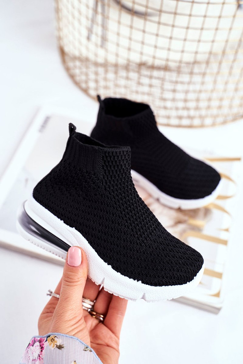 Obuwie Sportowe Dziecięce Wysokie Czarne Tobi