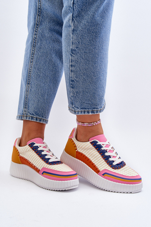 Sneakersy Damskie Na Platformie Multikolor Redala