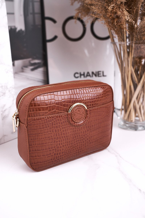 Mała Torebka Damska Listonoszka MONNARI BAG7480-017 Karmelowa