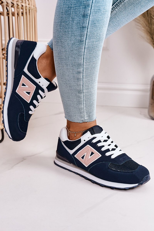 Damskie Sportowe Buty Sneakersy Niebiesko-Różowe Last Minute
