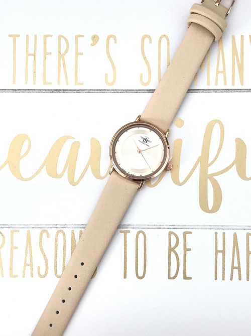 Damski Zegarek Michael John Paule Beżowy