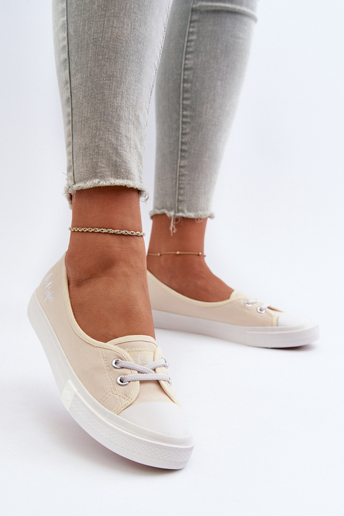 Tenisówki Trampki Damskie Lee Cooper LCW-24-31-2728 Beżowe