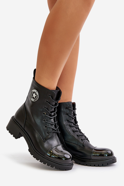 Botki Workery Na Zamek Ocieplane Czarne Soratta