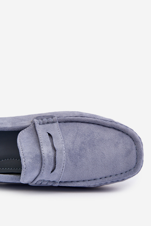 Męskie Zamszowe Mokasyny Niebieskie Wesley
